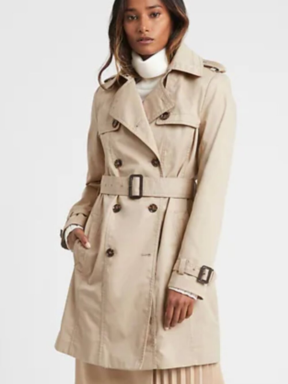 Banana Republic Trench Coat, Water Resistant Ladies, Petite XS